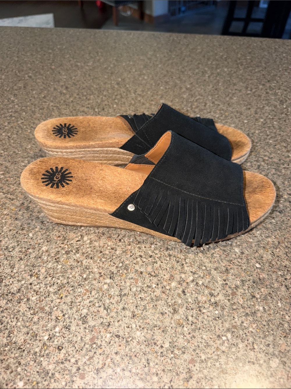 Ugg Danes fringe Suede Espadrille Sandals